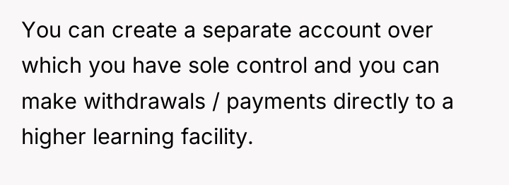 You can create a separate account over which you have...