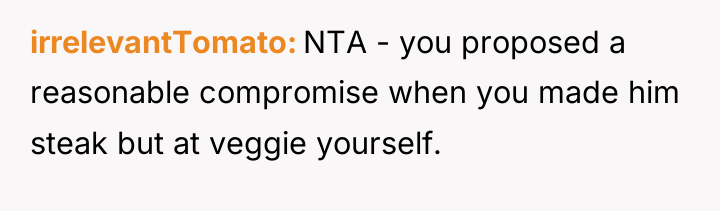 irrelevantTomato NTA - you proposed a reasonable compromise when you...
