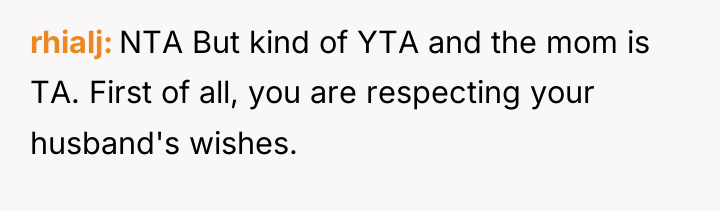 rhialj NTA But kind of YTA and the mom is...