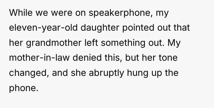 While we were on speakerphone, my eleven-year-old daughter pointed out...