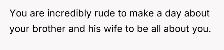You are incredibly rude to make a day about your...