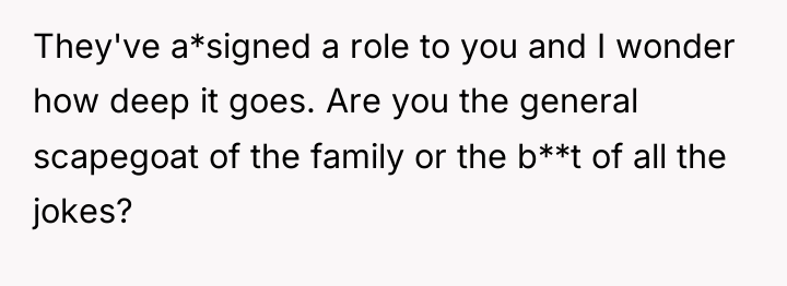 They've a*signed a role to you and I wonder how...