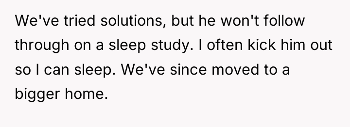 We've tried solutions, but he won't follow through on a...