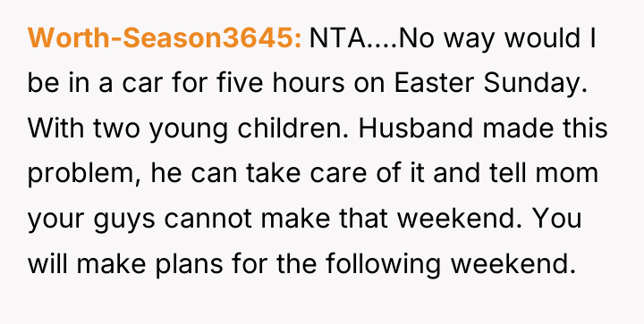 Worth-Season3645 NTA....No way would I be in a car for...