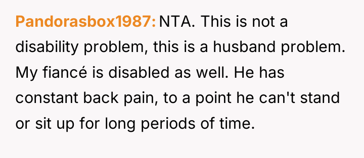 Pandorasbox1987 NTA. This is not a disability problem, this is...