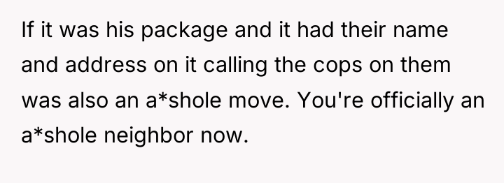 If it was his package and it had their name...