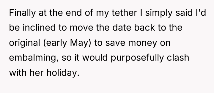 Finally at the end of my tether I simply said...