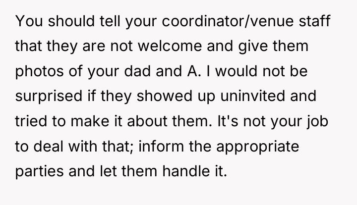 You should tell your coordinator/venue staff that they are not...