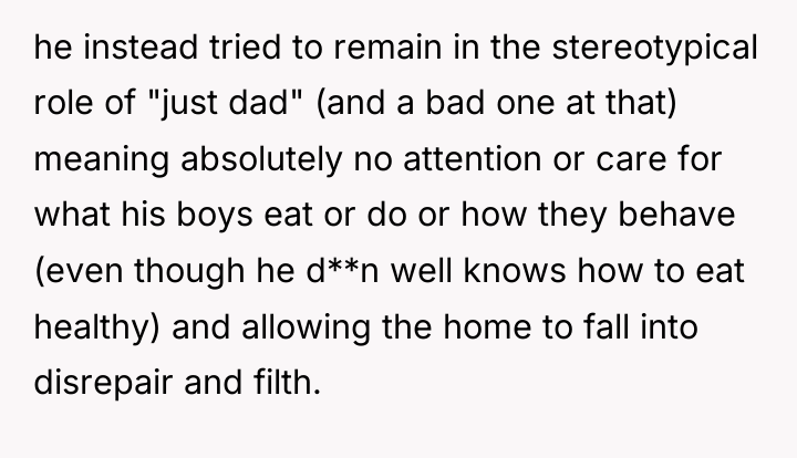 he instead tried to remain in the stereotypical role of...