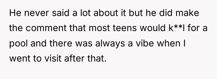 He never said a lot about it but he did...