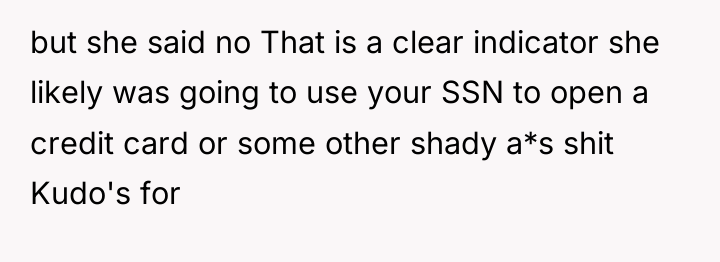 but she said no That is a clear indicator she...