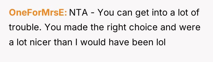 OneForMrsE NTA - You can get into a lot of...