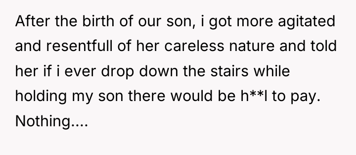 After the birth of our son, i got more agitated...
