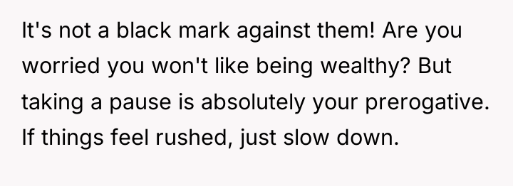 It's not a black mark against them! Are you worried...
