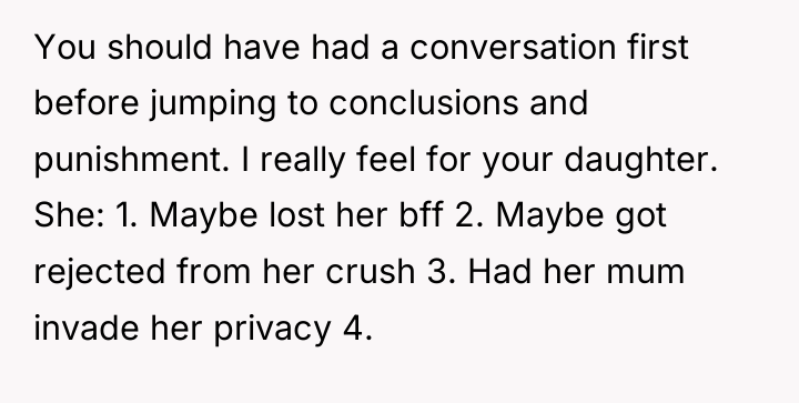 You should have had a conversation first before jumping to...