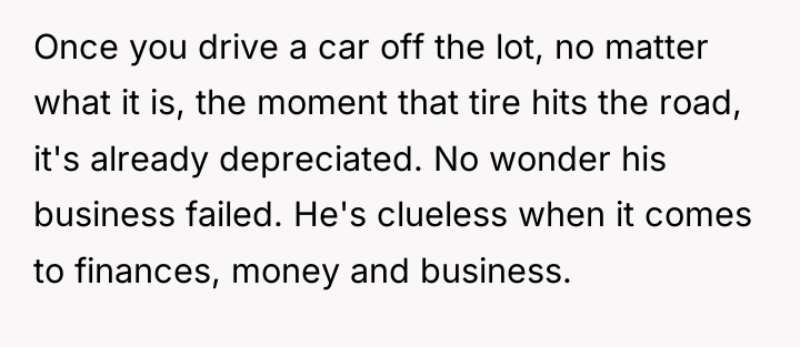 Once you drive a car off the lot, no matter...