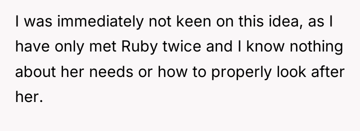 I was immediately not keen on this idea, as I...