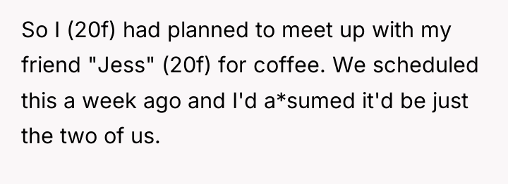 So I (20f) had planned to meet up with my...