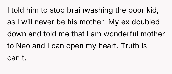 I told him to stop brainwashing the poor kid, as...