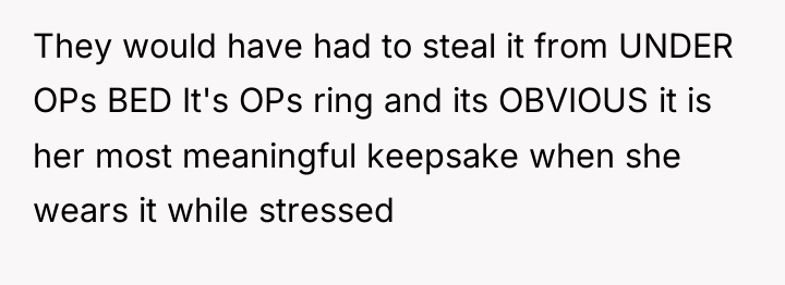 They would have had to steal it from UNDER OPs...