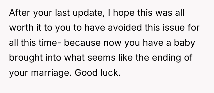 After your last update, I hope this was all worth...