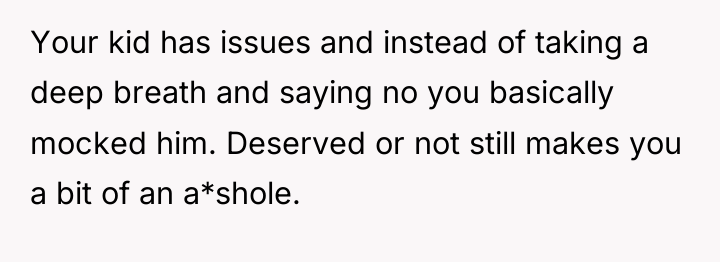 Your kid has issues and instead of taking a deep...
