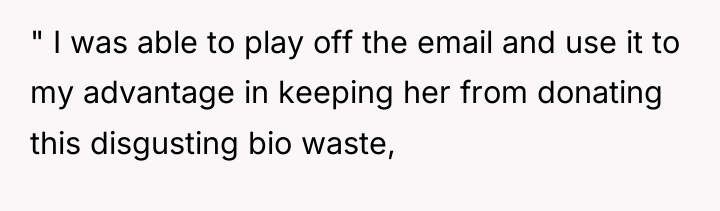 " I was able to play off the email and...