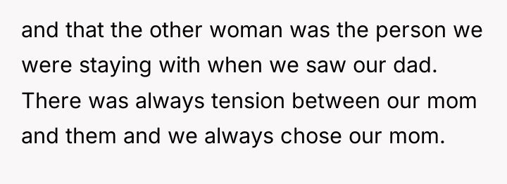 and that the other woman was the person we were...