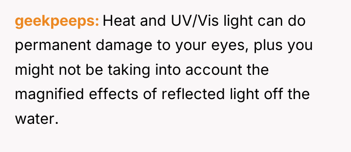 geekpeeps Heat and UV/Vis light can do permanent damage to...