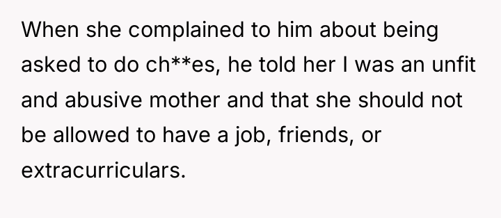 When she complained to him about being asked to do...