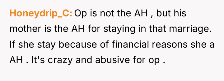 Honeydrip_C Op is not the AH , but his mother...