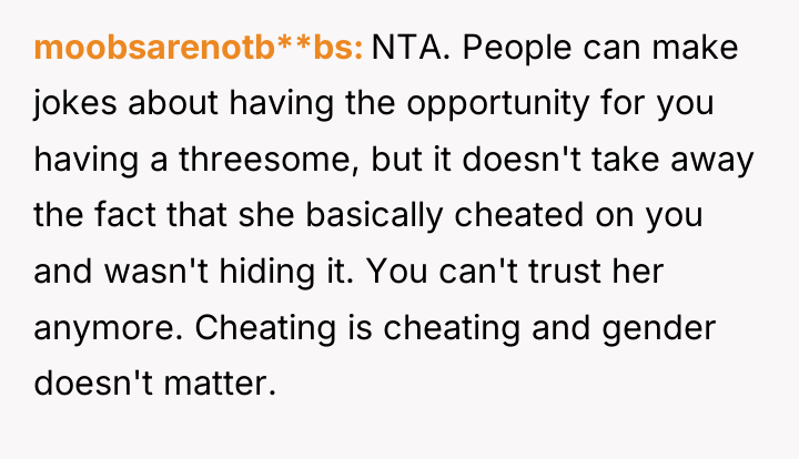 moobsarenotb**bs NTA. People can make jokes about having the opportunity...
