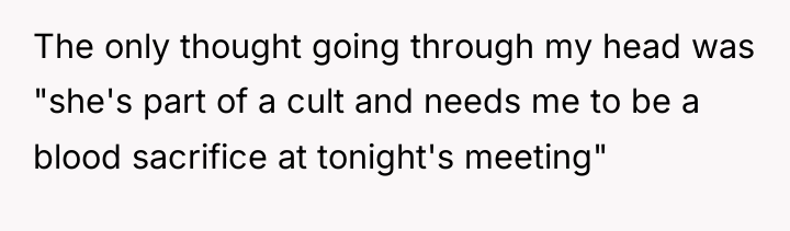 The only thought going through my head was "she's part...