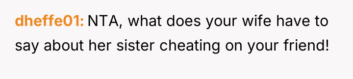 dheffe01 NTA, what does your wife have to say about...