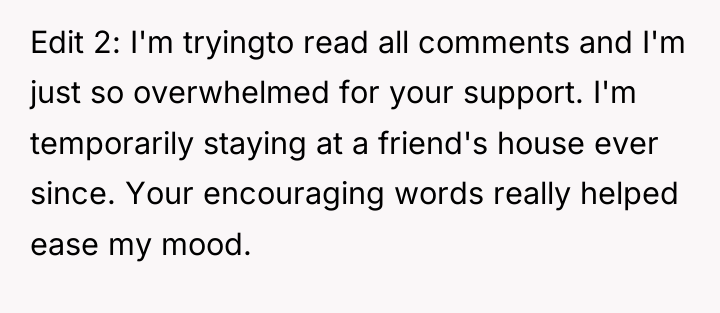 Edit 2: I'm tryingto read all comments and I'm just...