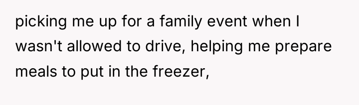 picking me up for a family event when I wasn't...