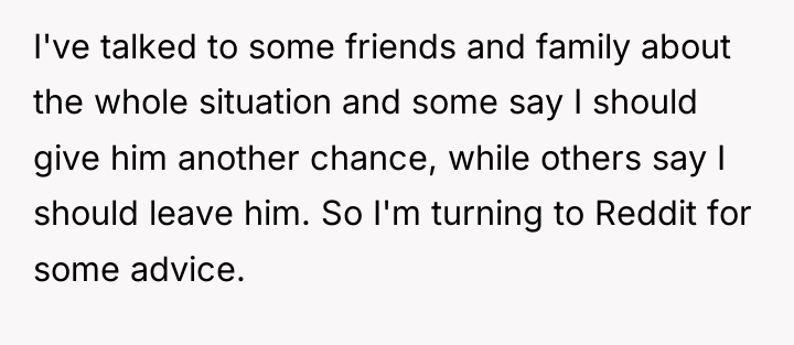 I've talked to some friends and family about the whole...