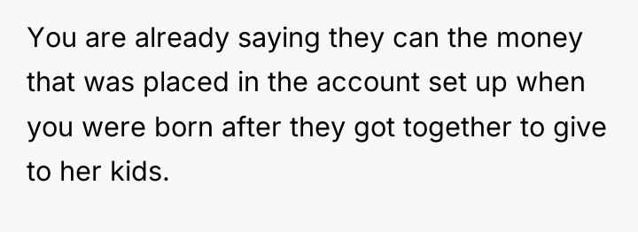 You are already saying they can the money that was...