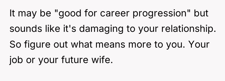 It may be "good for career progression" but sounds like...