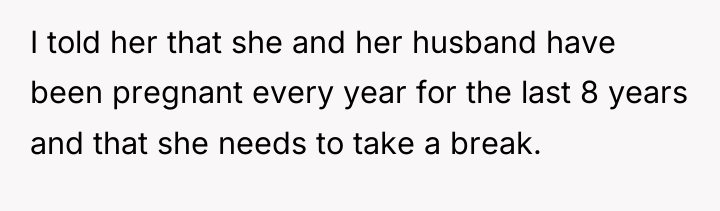 I told her that she and her husband have been...