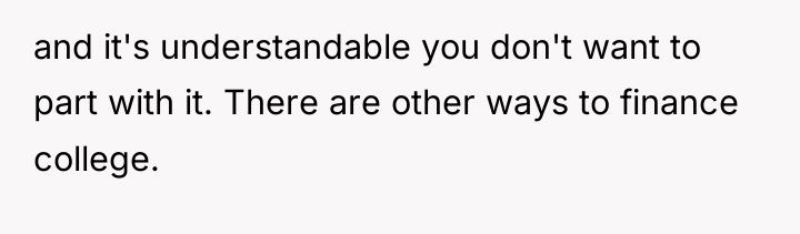and it's understandable you don't want to part with it....