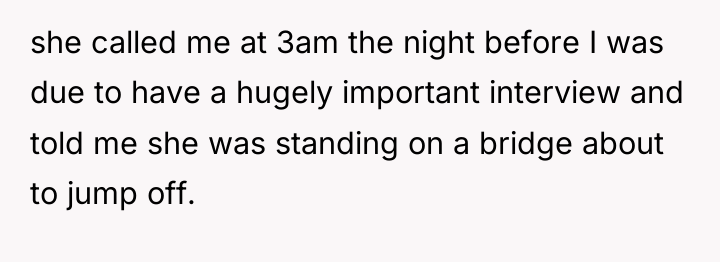 she called me at 3am the night before I was...