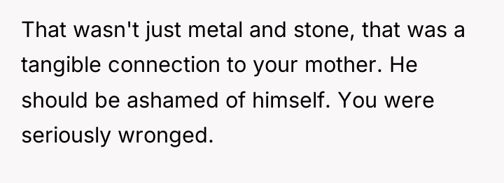 That wasn't just metal and stone, that was a tangible...