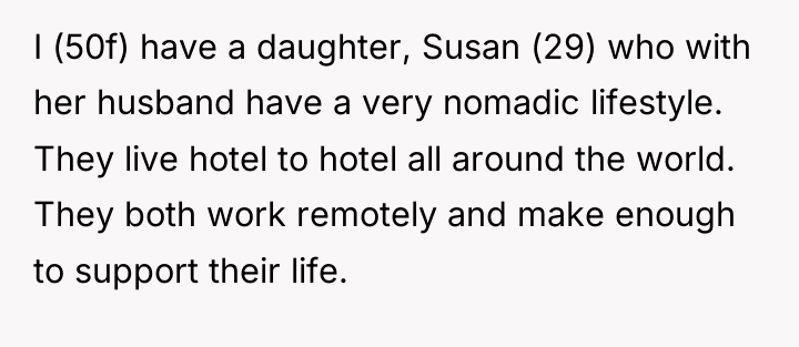 I (50f) have a daughter, Susan (29) who with her...