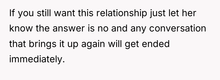 If you still want this relationship just let her know...