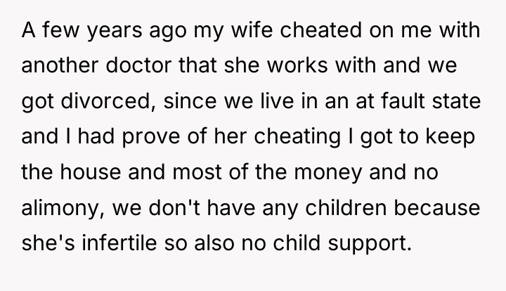 A few years ago my wife cheated on me with...