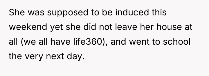 She was supposed to be induced this weekend yet she...