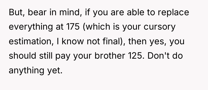 But, bear in mind, if you are able to replace...