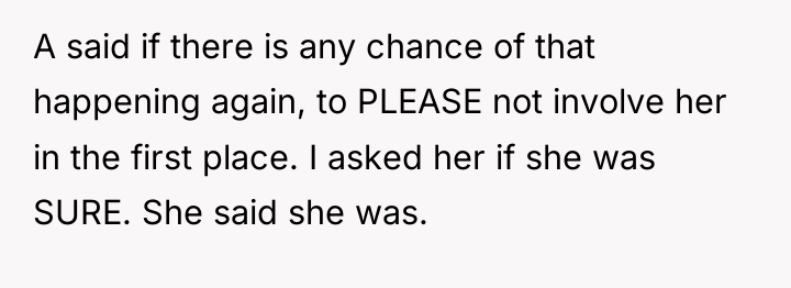 A said if there is any chance of that happening...