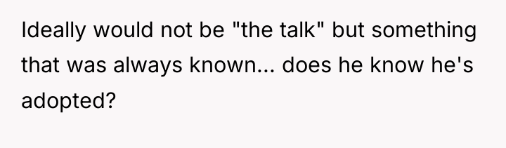 Ideally would not be "the talk" but something that was...